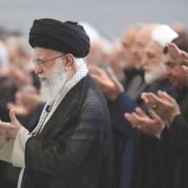  IRAN’S SUPREME Leader Ayatollah Ali Khamenei attends Friday prayers and a memorial ceremony for Hassan Nasrallah in Tehran earlier this month.