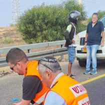  Cerca de la escena de un tiroteo terrorista en la autopista 4 cerca de Ashdod, 15 de octubre de 2024.