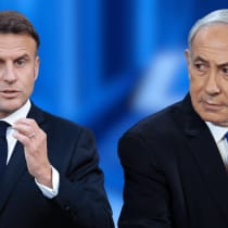  Macron y Netanyahu (ilustrativo).