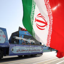  The Qader cruise missile is seen during the annual military parade in Tehran, Iran, September 21, 2024.