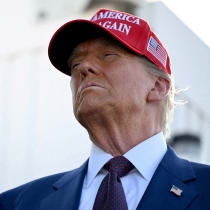  US president-elect Donald Trump attends a viewing of the launch of the sixth test flight of the SpaceX Starship rocket, in Brownsville, Texas, US, November 19, 2024. 