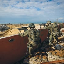  IDF SOLDIERS operate in Beit Lahiya, in the northern Gaza Strip, last month. When foreign forces attempt to curtail Jewish sovereignty on the historic homeland of the Jewish people, the Jews must fight back – even violently – to achieve their independence, the writer asserts. 