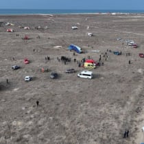  Imágenes tomadas por un dron en el lugar donde se estrelló un avión de pasajeros en Kazajstán el 25 de diciembre de 2024.