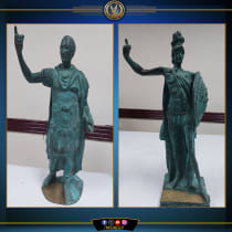  Two statues that were seized by Egyptian authorities. 