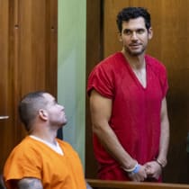  Oren Alexander, 37, arrives to his bond hearing at the Richard E. Gerstein Justice Building on Dec. 13, 2024, in Miami. Oren, along with his twin brother Alon Alexander, have been charged with multiple state and federal crimes, including sex trafficking and rape.