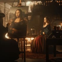  Recreación del cuadro de la Mona Lisa. Ilustración 