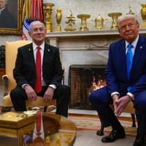  El presidente de Estados Unidos, Donald Trump, y el primer ministro israelí, Benjamin Netanyahu, se reúnen en la Casa Blanca en Washington, Estados Unidos, el 4 de febrero de 2025.