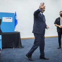 Prime Minister Benjamin Netanyahu and his wife Sara cast their vote during the elections for the Likud Central Committee, at the International Convention Center in Jerusalem, November 25, 2025
