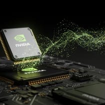 An AI-generated image of an Nvidia chip.