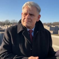 Kai Höss at the Holocaust memorial in Berlin. January 27, 2026.