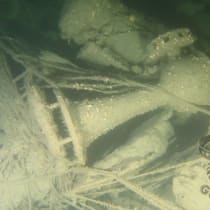 Wreckage of the US Coast Guard Cutter Tampa found by British diving team Gasperados off the coast of England, May 4, 2026.