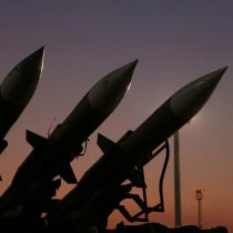 Se exhiben misiles iraníes en el Museo de la Fuerza Aeroespacial del Cuerpo de la Guardia Revolucionaria Islámica (IRGC) en Teherán, Irán. 