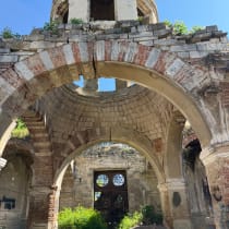 In need to repair - the funeral hall of the Chisinau Jewish cemetry.