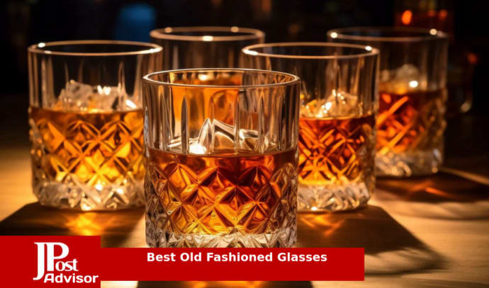 Craft Cocktail Set of 2 Double Old Fashioned Whiskey Glasses with Ice Molds