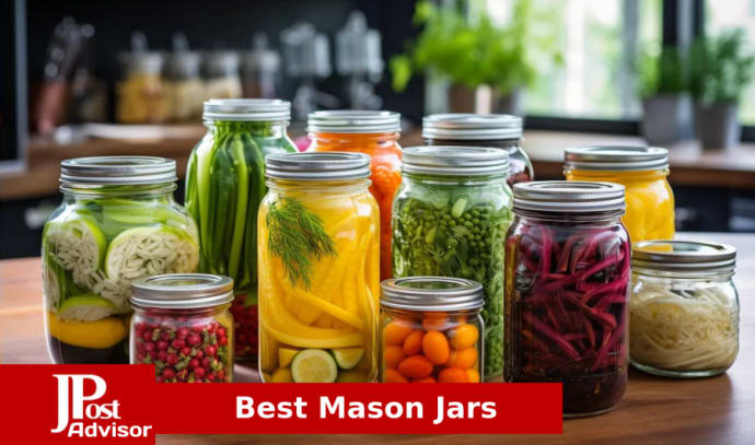Paksh Novelty Mason Jars - Food Storage Container - 4-Pack Regular Mouth  Glass Jars- Airtight Container for Pickling, Canning, Candles, Home Decor