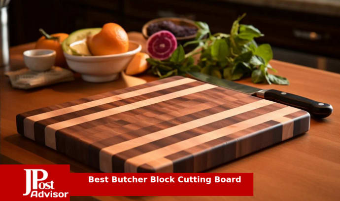 Large Wood Cutting Board with Handle - Butcher Block Cutting Board -  HomeHero