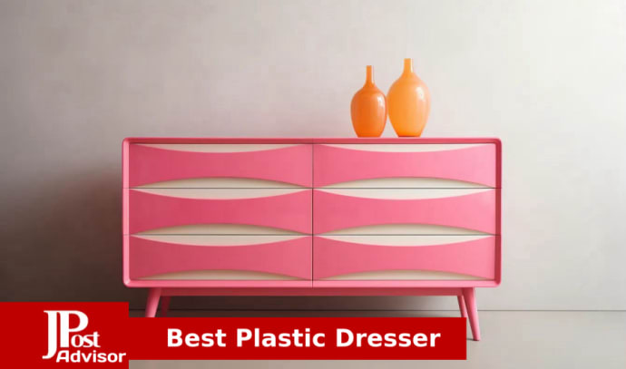  TBVECHI 6 Drawer Dresser, Plastic Wide Chest of