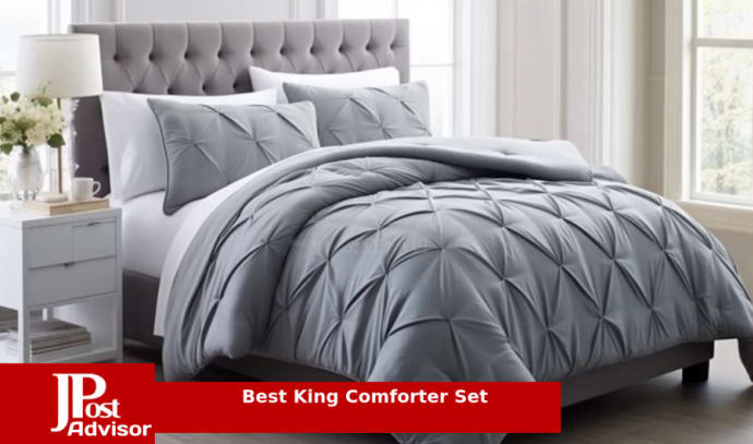 BEDSURE Full/Queen 8-Piece Comforter Set, Stripes Seersucker