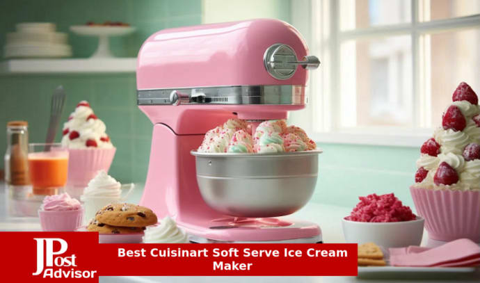 Cuisinart Soft Serve Ice Cream Maker Mix It In Model ICE-45 red