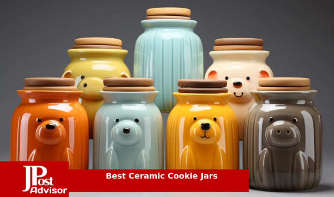 Home Basics 4.2 Liter Large Cookie Jar (Turquoise) Cookie Jars For Kitchen  Counter | Cute Cookie Jar With Lid