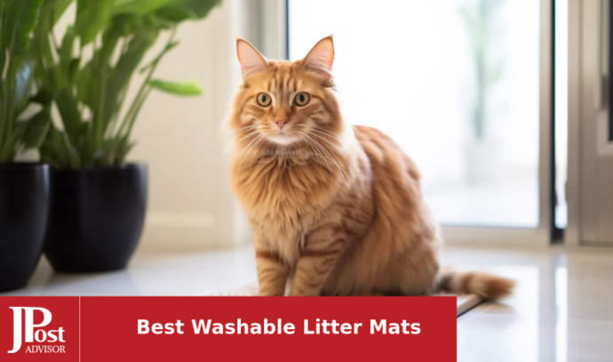 Petnova Rubber Waterproof Litter Mat: Washable Cat Litter Box Trapping Mats  - Kitty Litter Catcher Rug - Cats Litter Pad Trapper For Floor (1 Count