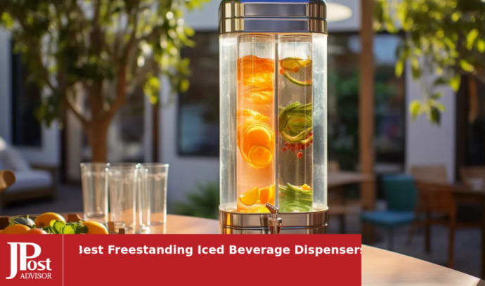Triple Cold Beverage Dispenser with Stand  Drink dispenser, Beverage  dispensers, Homemade iced tea