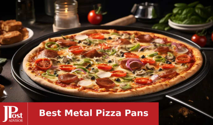Pizza Pan - Non Stick Baking, Even Heat Distribution - Pizza Tray for Oven  - Perforated Stainless Steel for Crispy Crust - 9.6 Inch 
