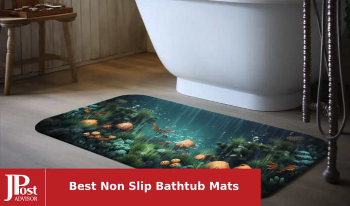 Cushioned Bathtub Mat Non Slip Suction Cups Tub Mat Safety Bathroom Shower  Mat