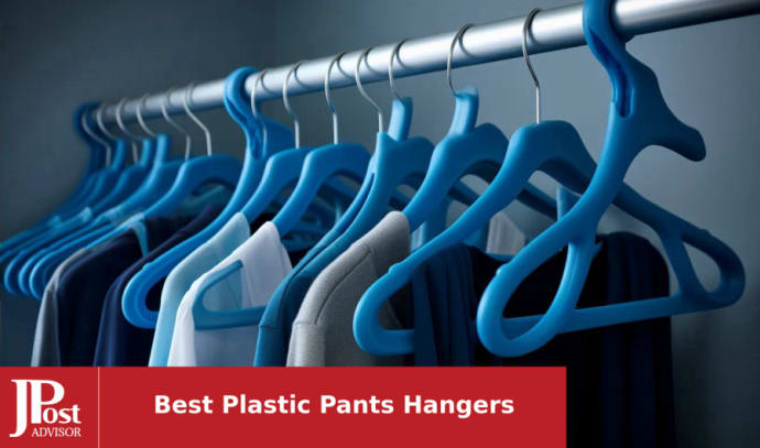 Pants Hangers 30 Pack 12inch Black Plastic Skirt Hanger with Non