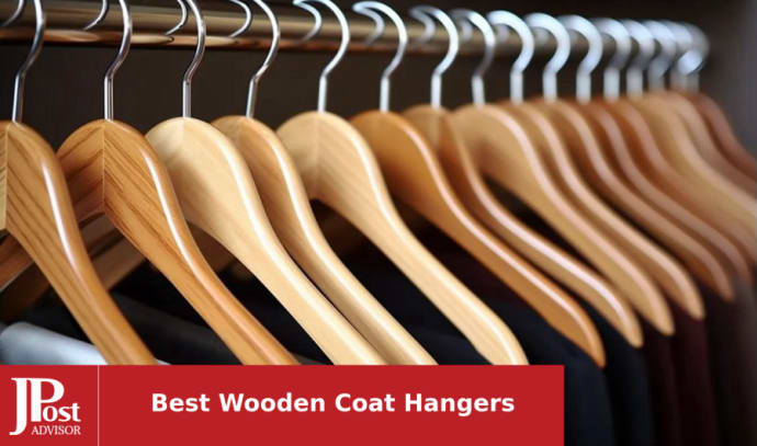 Wooden Suit Hangers Solid Wood Coat Hangers Heavy Duty, Smooth