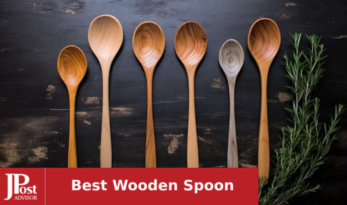 KITEISCAT Acacia Wooden Spoons for Cooking: 5-Piece Kitchen & Cooking  Utensils Set - Wooden Spatula, Slotted & Pasta Spoon - Essential Wooden  Utensil
