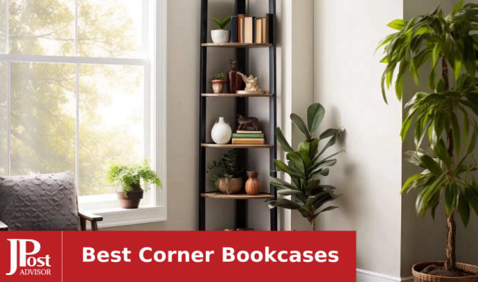 70.8 Corner Bookshelf, 8-Tier Industrial Bookcase Corner Display Rack