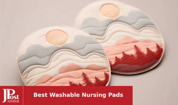 Bamboo Viscose Nursing Pads - 14 Washable Pads with Wash and Storage Bags -  Breastfeeding Nipple Pads for Maternity - Reusable Breast Pads for