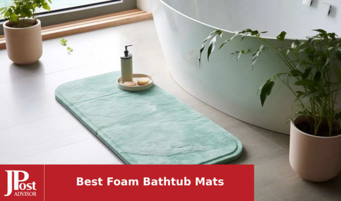 TIKE SMART Large Non-Slip Bathtub & Shower Mat (Anti-Bacterial)