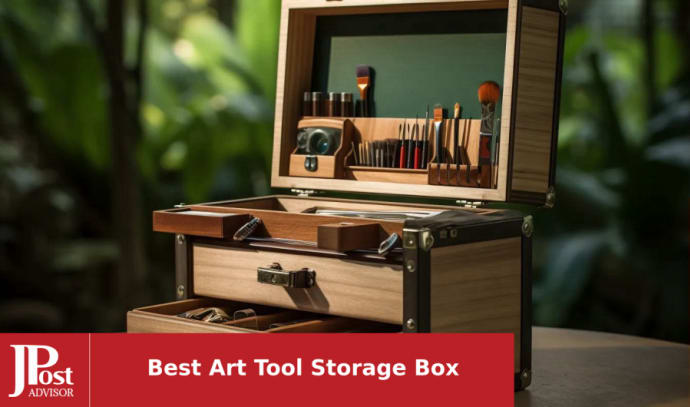 U.S. Art Supply 10 Drawer Wood Artist Supply Storage Box - Pastels,  Pencils, Pens, Markers, Brushes