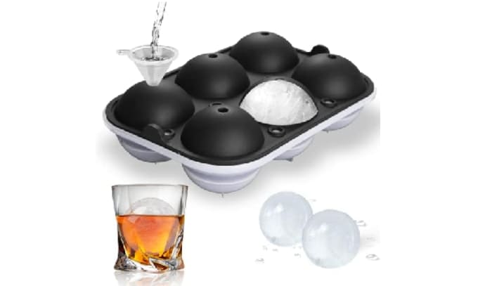 Ice Molds, Ice Cube Tray for Freezer, for Cocktails Whiskey Bourbon With  Tong 