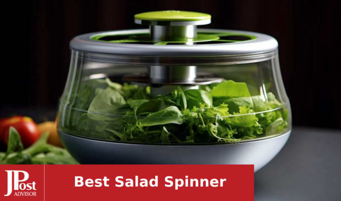Salad Spinner Large Lettuce Spinner Kitchen Gadgets, Smile mom Large Salad  Spinner 6.3 Qt One-Handed Handle Easy Press Super High Efficiency for Home