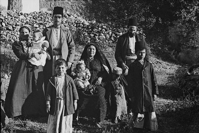 "Group of Ashkenazim Jews" 1900 not GALL (photo credit: American Colony-Jerusalem-Photo Dept.)