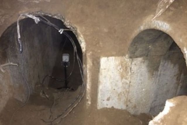 Gaza terror tunnel. (photo credit: IDF SPOKESMAN'S OFFICE)