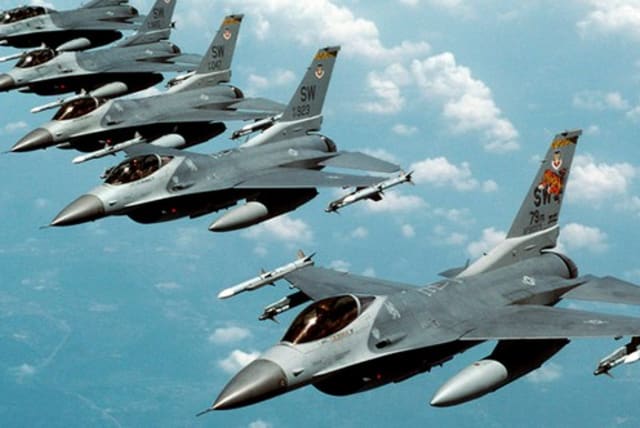 US-made F-16 fighter jets in action. (photo credit: REUTERS)