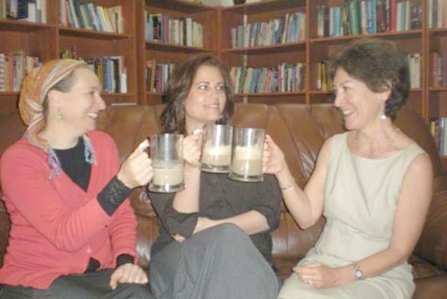 The authors of 'Three Ladies, Three Lattes.' From Left: Danit Shemesh, Tzippi Sha-ked and Pamela Peled