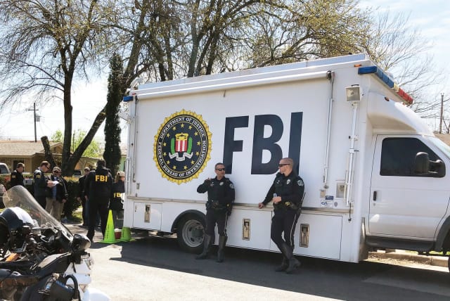 FBI van in Texas  (photo credit: REUTERS)