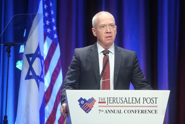 Minister of Construction Yoav Gallant at the 7th Annual JPost Conference in NY (photo credit: MARC ISRAEL SELLEM)