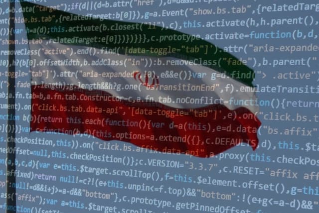 Iranian flag and cyber code [Illustrative] (photo credit: PIXABAY)