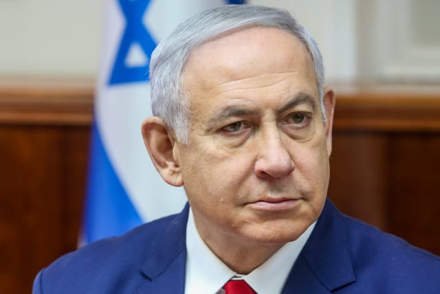 Prime Minister Benjamin Netanyahu at a weekly cabinet meeting, December 23rd, 2018 (photo credit: MARC ISRAEL SELLEM/THE JERUSALEM POST)