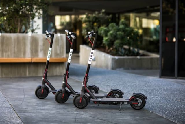 California-headquartered Bird's shared electric scooters  (photo credit: BIRD)