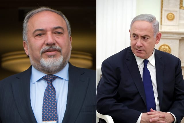 Yisrael Beytenu leader MK Avigdor Liberman and Prime Minister Benjamin Netanyahu (photo credit: Wikimedia Commons)