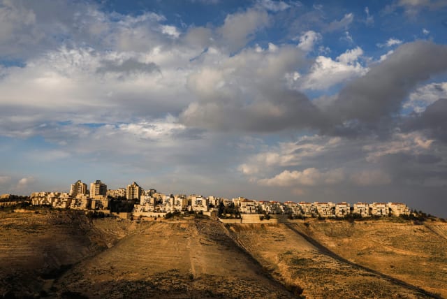 A view of the Maale Adumim settlement in the West Bank, Jan. 28, 2020.  (photo credit: MENAHEM KAHANA / AFP)