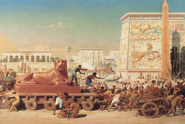 Exodus from Egypt (Edward Poynter) (photo credit: Wikimedia Commons)