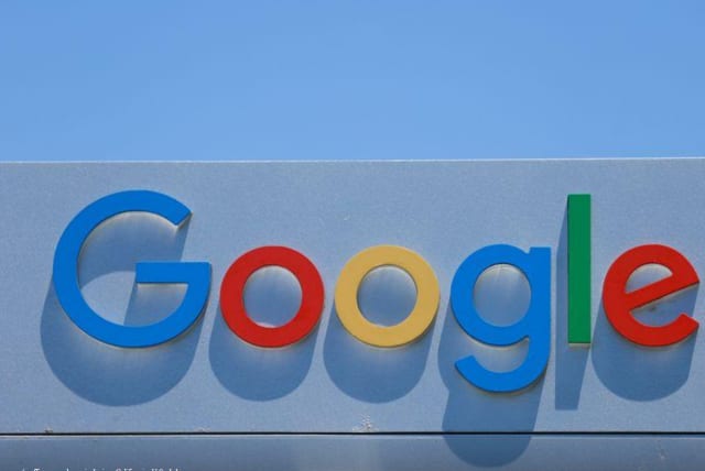 FILE PHOTO: A Google sign is shown at one of the company's office complexes in Irvine, California, U.S., July 27, 2020. (photo credit: MIKE BLAKE/ REUTERS)